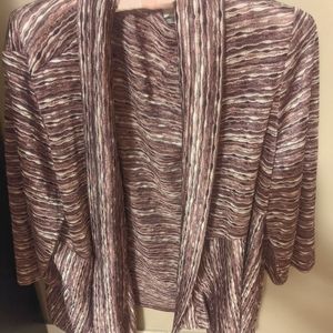 Purple and white cardigan